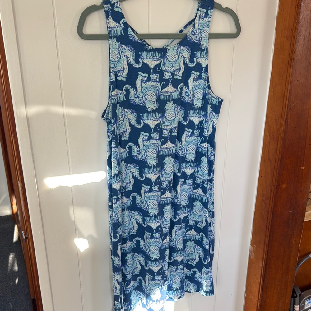 Lilly Pulitzer Kristen Blue Patterned Sleeveless Dress